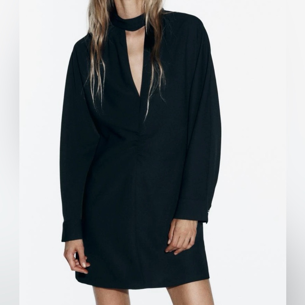 Zara black mini dress. Size M
